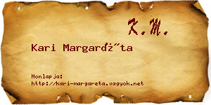 Kari Margaréta névjegykártya